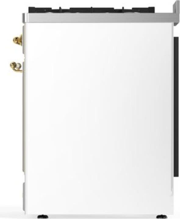 Ilve UM30DQNE3WHG Natural Gas In White W/ Brass Trim