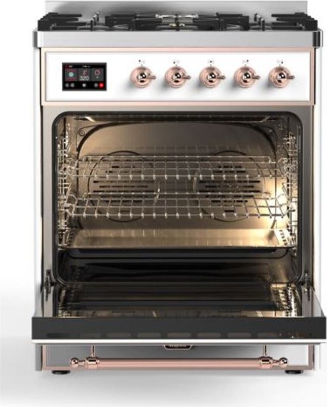 Ilve UM30DQNE3WHPLP Liquid Propane In White W/ Copper Trim