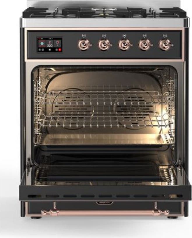 Ilve UM30DQNE3MGPLP Liquid Propane In Matte Graphite W/ Copper Trim