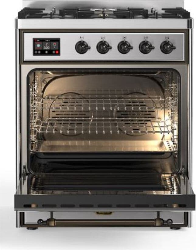 Ilve UM30DQNE3SSBLP Liquid Propane In Stainless Steel W/ Bronze Trim