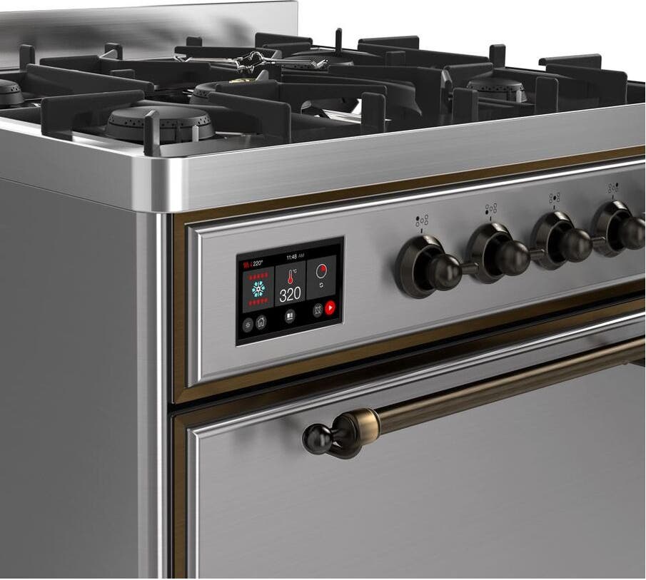 Ilve UM30DQNE3SSBLP Liquid Propane In Stainless Steel W/ Bronze Trim