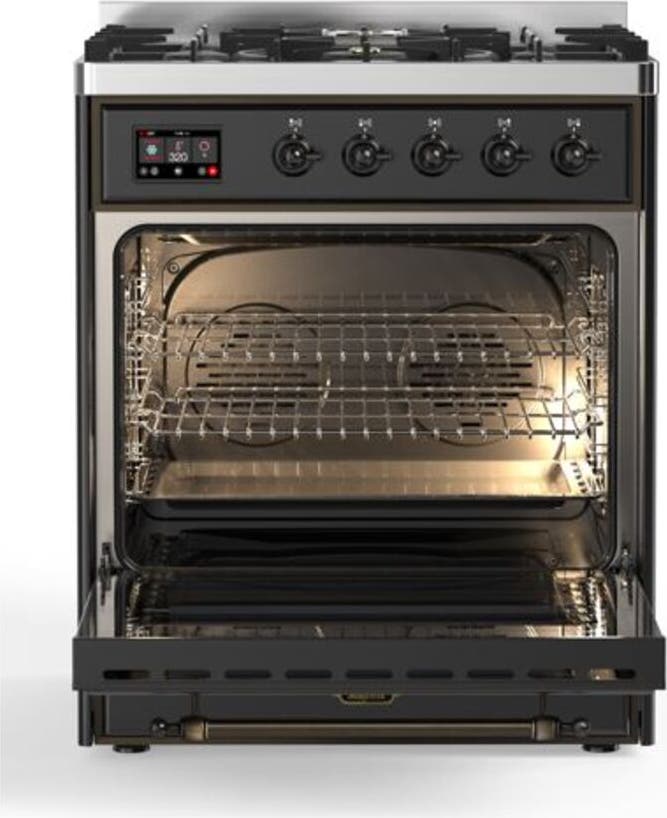 Ilve UM30DQNE3MGB Natural Gas In Matte Graphite W/ Bronze Trim
