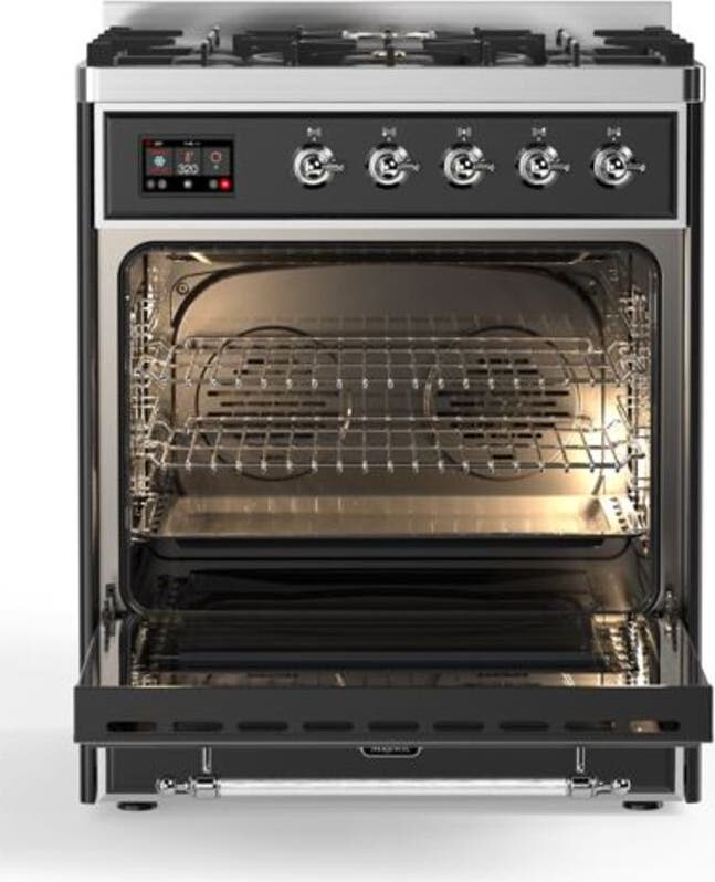 Ilve UM30DQNE3MGC Natural Gas In Matte Graphite W/ Chrome Trim