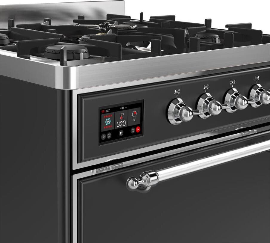 Ilve UM30DQNE3MGC Natural Gas In Matte Graphite W/ Chrome Trim