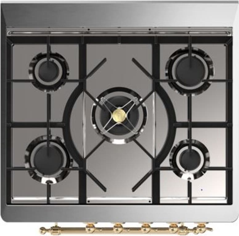 Ilve UM30DQNE3MGGLP Liquid Propane In Matte Graphite W/ Brass Trim