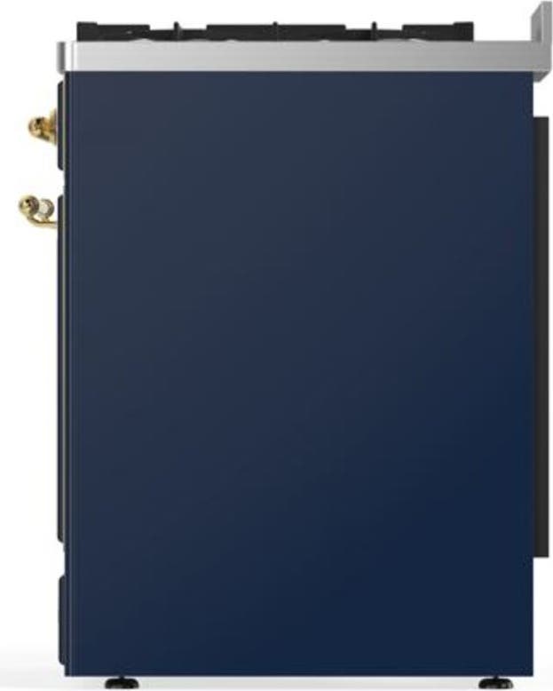 Ilve UM30DQNE3MBG Natural Gas In Midnight Blue W/ Brass Trim