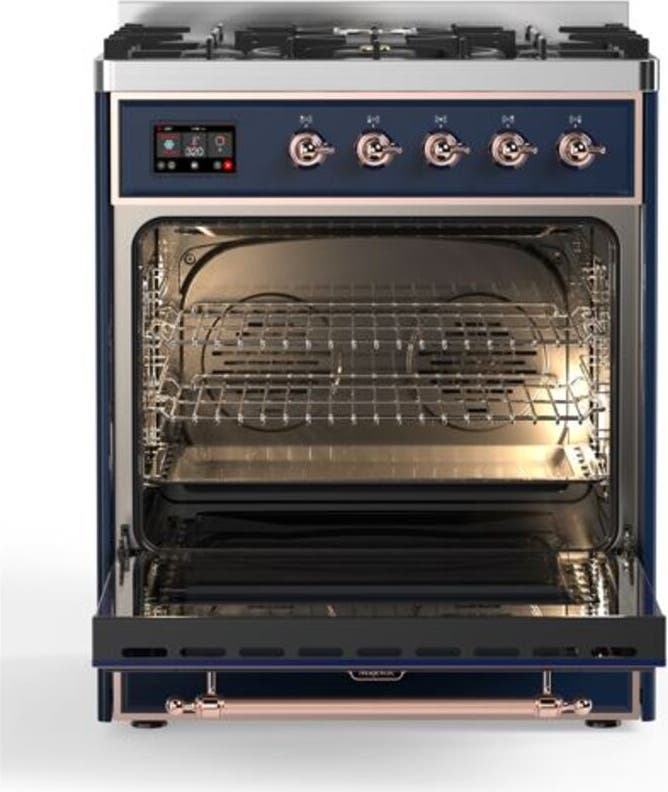 Ilve UM30DQNE3MBP Natural Gas In Midnight Blue W/ Copper Trim