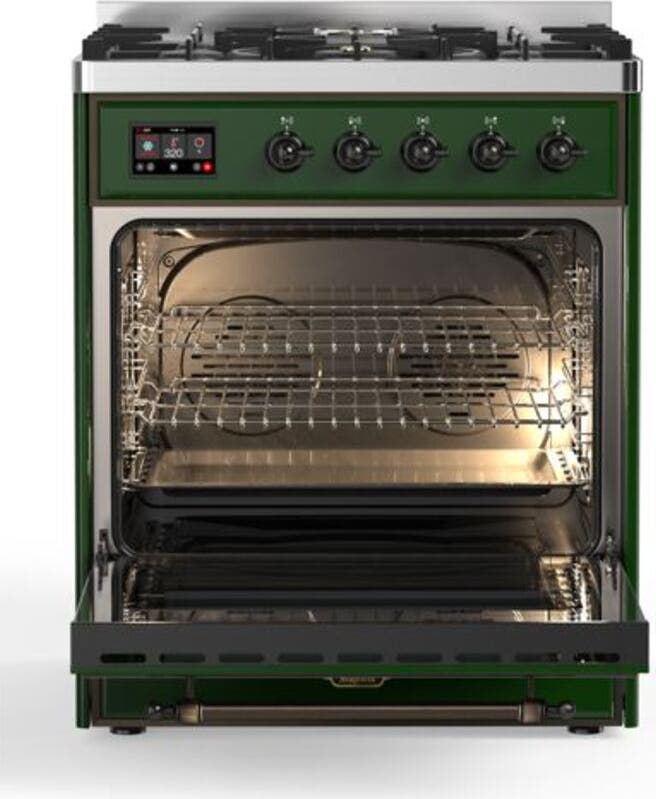 Ilve UM30DQNE3EGB Natural Gas In Emerald Green W/ Bronze Trim