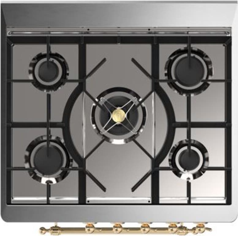 Ilve UM30DQNE3BGGLP Liquid Propane In Blue Grey W/ Brass Trim