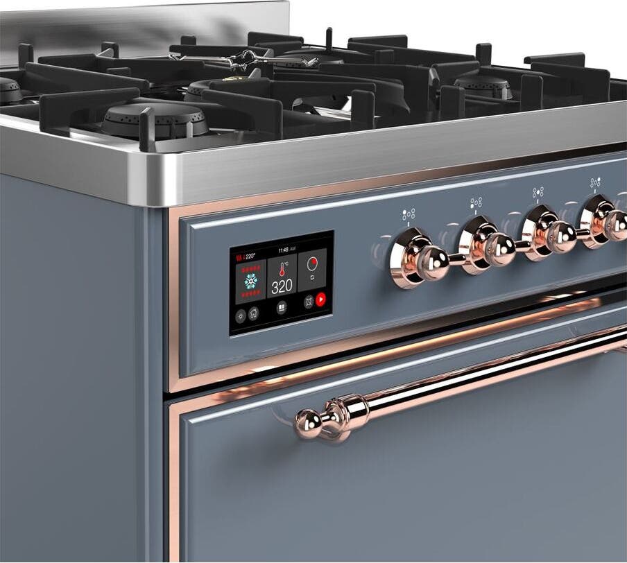 Ilve UM30DQNE3BGPLP Liquid Propane In Blue Grey W/ Copper Trim