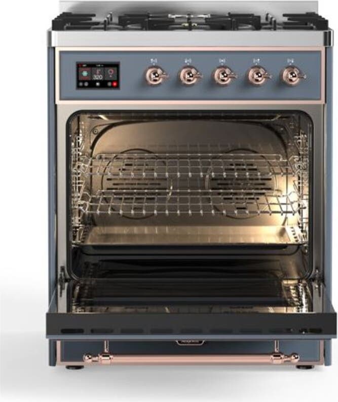 Ilve UM30DQNE3BGP Natural Gas In Blue Grey W/ Copper Trim