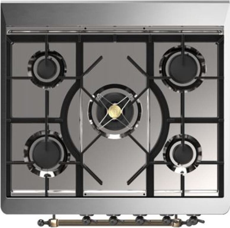 Ilve UM30DQNE3BKBLP Liquid Propane In Glossy Black W/ Bronze Trim
