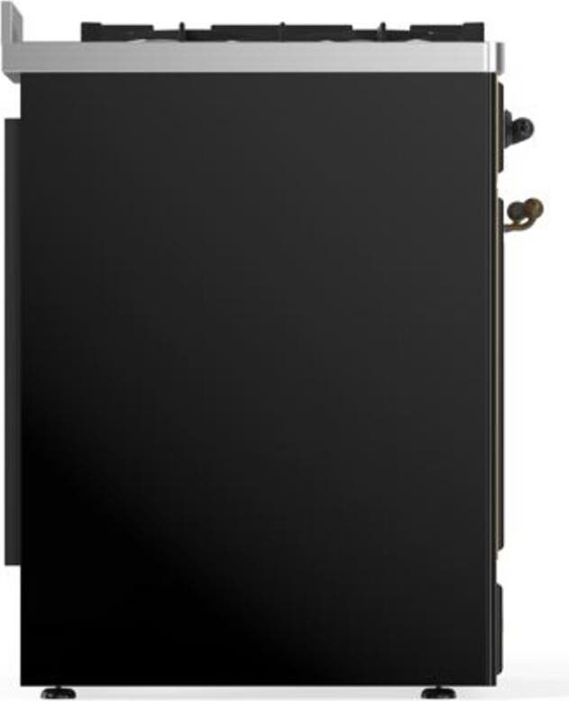 Ilve UM30DQNE3BKB Natural Gas In Glossy Black W/ Bronze Trim
