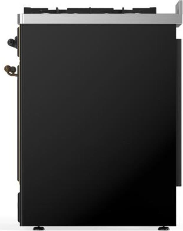 Ilve UM30DQNE3BKB Natural Gas In Glossy Black W/ Bronze Trim