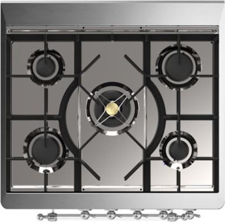 Ilve UM30DQNE3BKC Natural Gas In Glossy Black W/ Chrome Trim