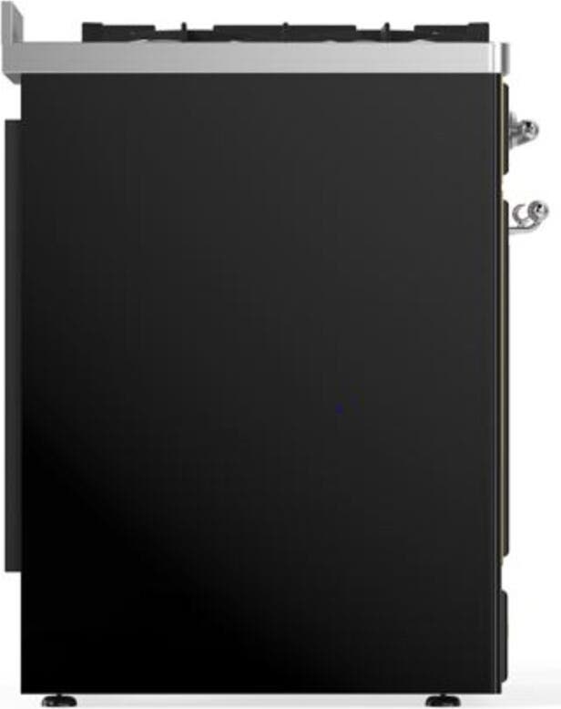 Ilve UM30DQNE3BKC Natural Gas In Glossy Black W/ Chrome Trim
