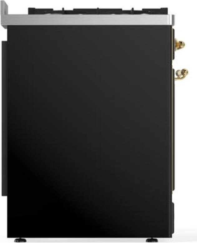 Ilve UM30DQNE3BKGLP Liquid Propane In Glossy Black W/ Brass Trim