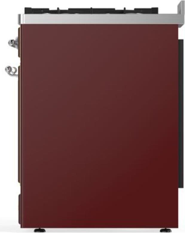Ilve UM30DQNE3BUC Natural Gas In Burgundy W/ Chrome Trim