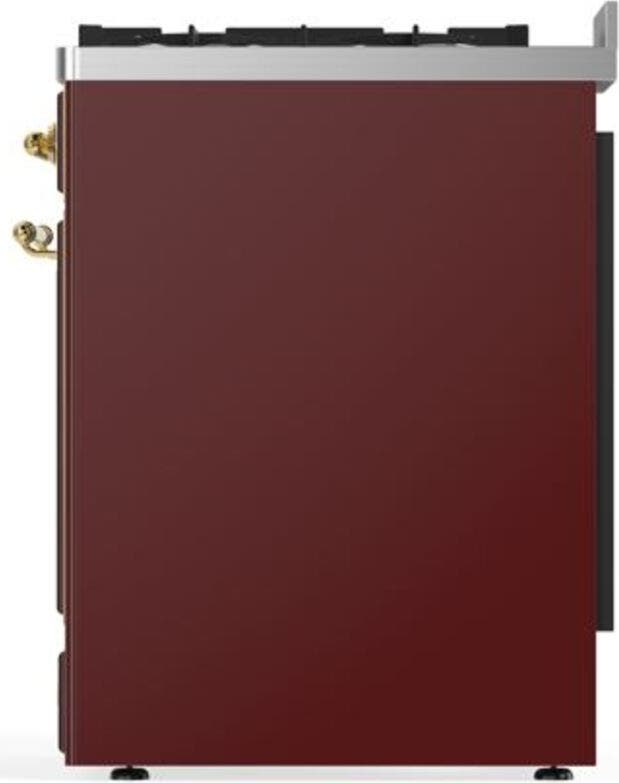 Ilve UM30DQNE3BUGLP Liquid Propane In Burgundy W/ Brass Trim
