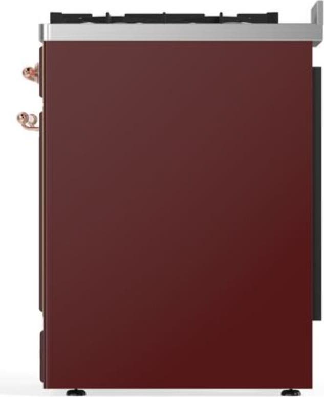 Ilve UM30DQNE3BUPLP Liquid Propane In Burgundy W/ Copper Trim
