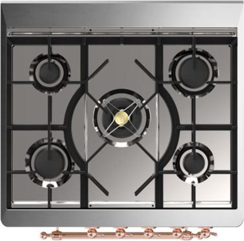 Ilve UM30DQNE3BUP Natural Gas In Burgundy W/ Copper Trim
