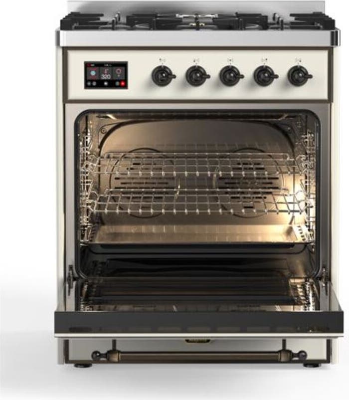 Ilve UM30DQNE3AWB Natural Gas In Antique White W/ Bronze Trim