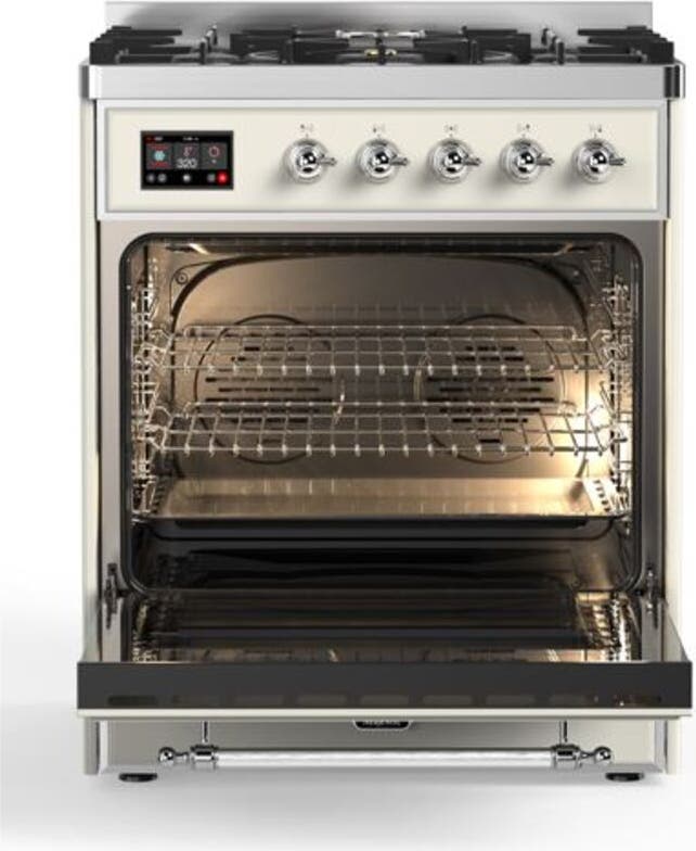 Ilve UM30DQNE3AWCLP Liquid Propane In Antique White W/ Chrome Trim
