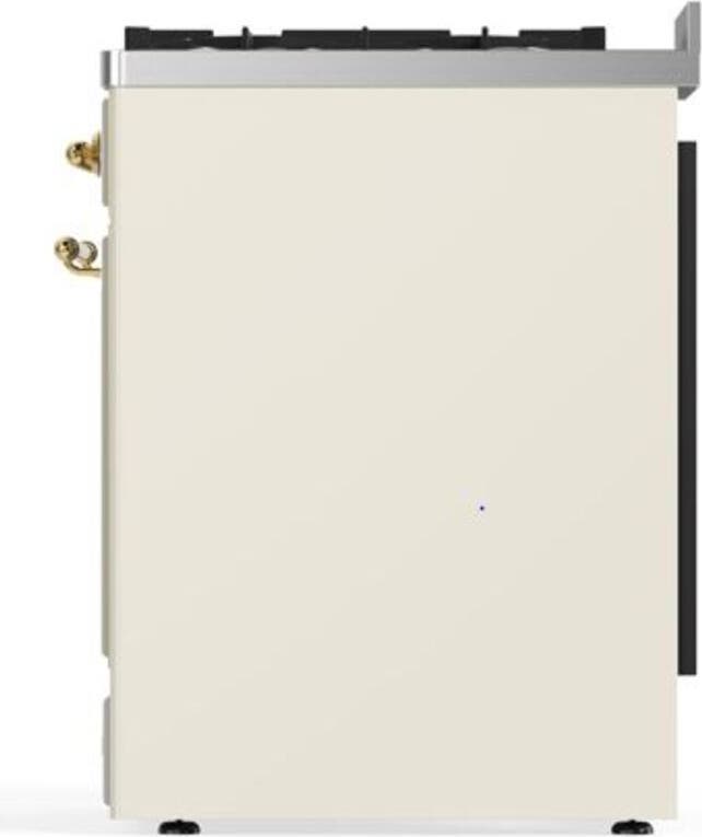 Ilve UM30DQNE3AWG Natural Gas In Antique White W/ Brass Trim