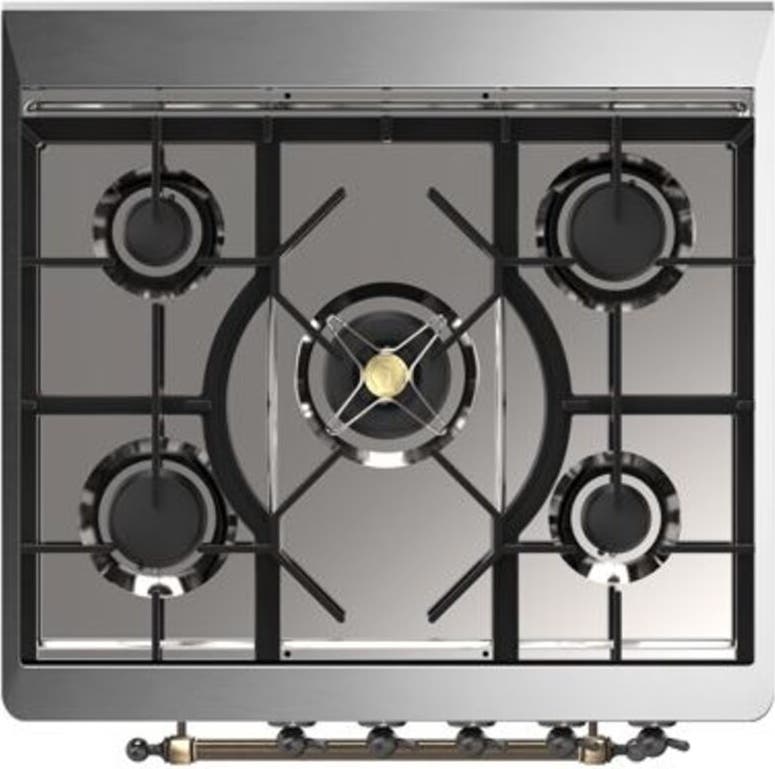 Ilve UM30DQNE3BGB Natural Gas In Blue Grey W/ Bronze Trim