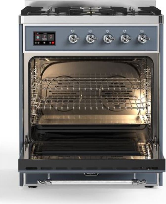 Ilve UM30DQNE3BGCLP Liquid Propane In Blue Grey W/ Chrome Trim