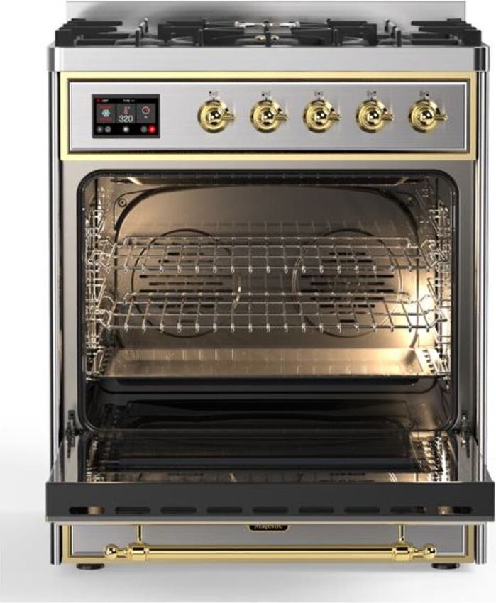 Ilve UM30DNE3SSG Natural Gas In Stainless Steel W/ Brass Trim