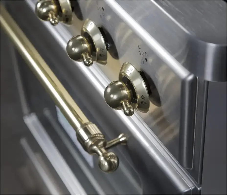 Ilve UM30DNE3SSG Natural Gas In Stainless Steel W/ Brass Trim
