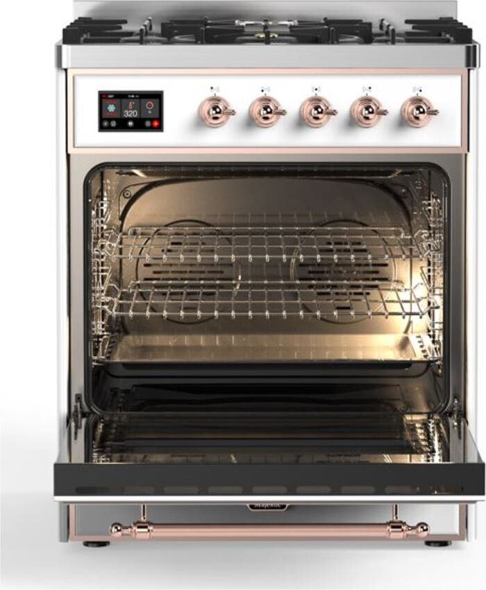 Ilve UM30DNE3WHP Natural Gas In White W/ Copper Trim