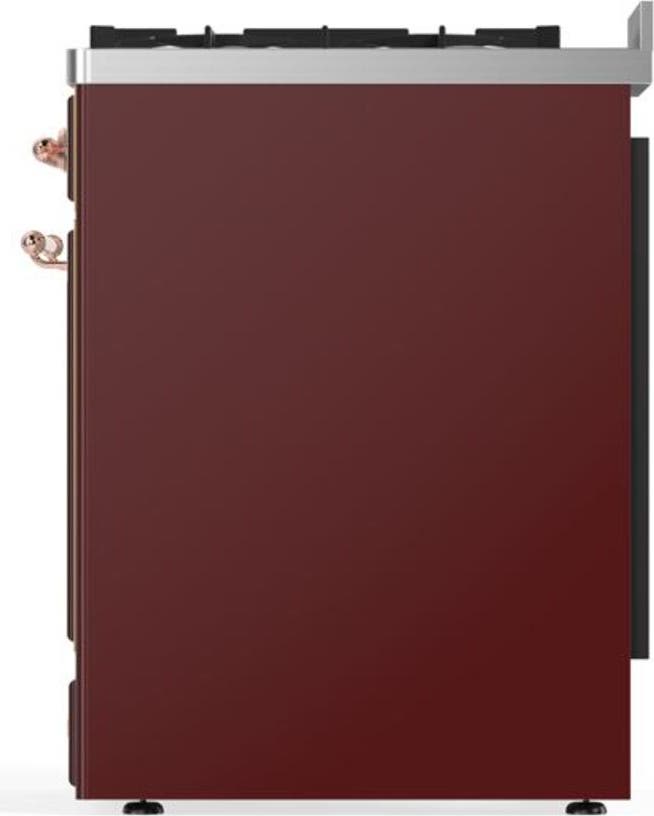 Ilve UM30DNE3BUP Natural Gas In Burgundy W/ Copper Trim