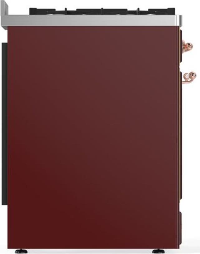 Ilve UM30DNE3BUP Natural Gas In Burgundy W/ Copper Trim
