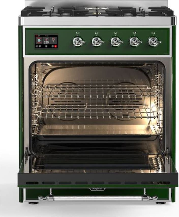 Ilve UM30DNE3EGC Natural Gas In Emerald Green W/ Chrome Trim