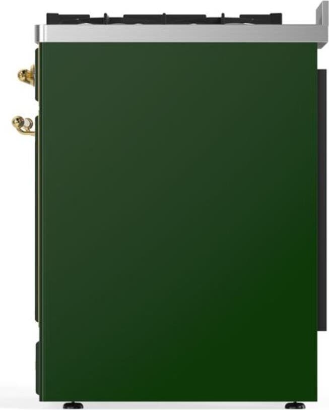 Ilve UM30DNE3EGGLP Liquid Propane In Emerald Green W/ Brass Trim