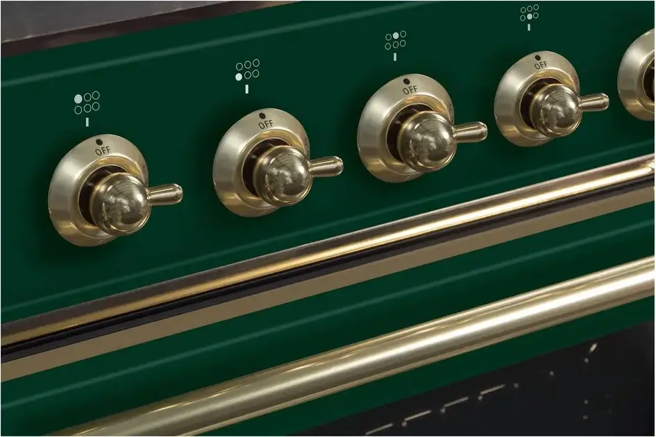 Ilve UM30DNE3EGG Natural Gas In Emerald Green W/ Brass Trim