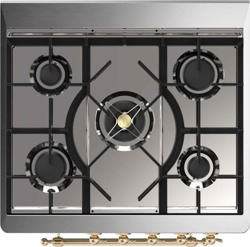 Ilve UM30DNE3EGG Natural Gas In Emerald Green W/ Brass Trim