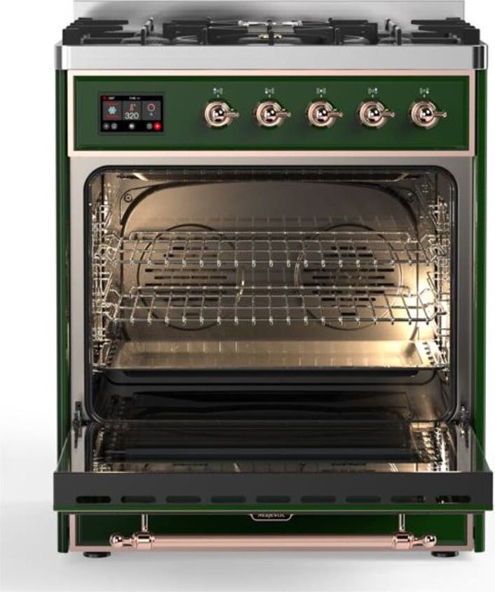 Ilve UM30DNE3EGP Natural Gas In Emerald Green W/ Copper Trim