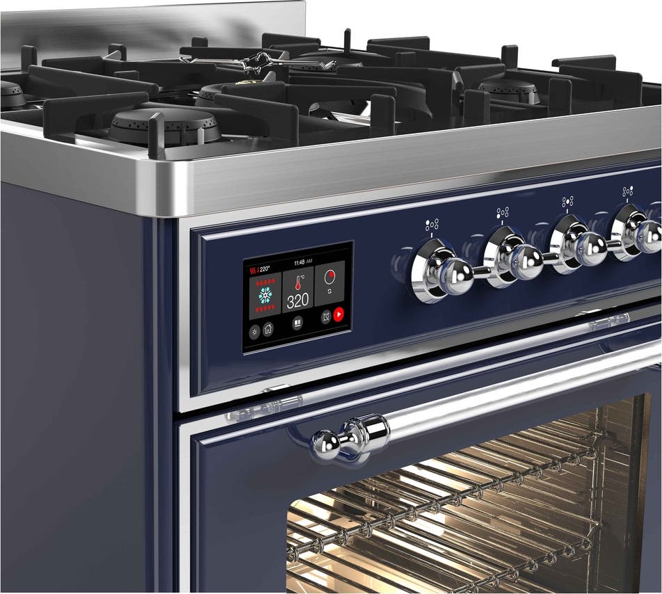 Ilve UM30DNE3MBCLP Liquid Propane In Midnight Blue W/ Chrome Trim