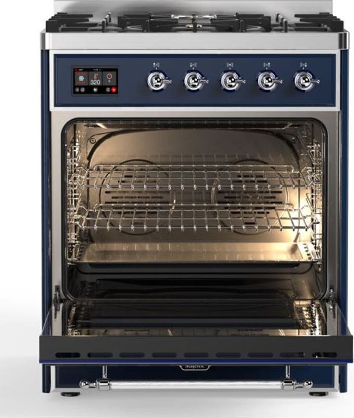 Ilve UM30DNE3MBC Natural Gas In Midnight Blue W/ Chrome Trim