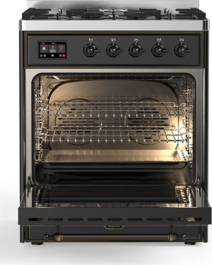 Ilve UM30DNE3MGB Natural Gas In Matte Graphite W/ Bronze Trim