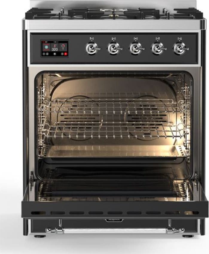 Ilve UM30DNE3MGC Natural Gas In Matte Graphite W/ Chrome Trim