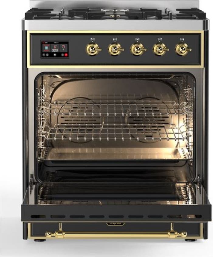 Ilve UM30DNE3MGG Natural Gas In Matte Graphite W/ Brass Trim