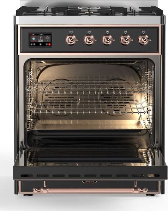 Ilve UM30DNE3MGPLP Liquid Propane In Matte Graphite W/ Copper Trim