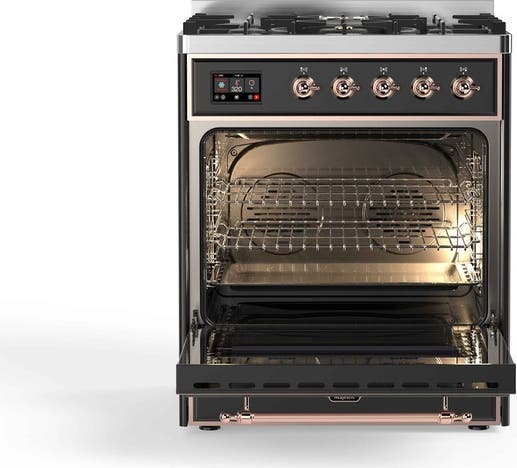 Ilve UM30DNE3MGP Natural Gas In Matte Graphite W/ Copper Trim