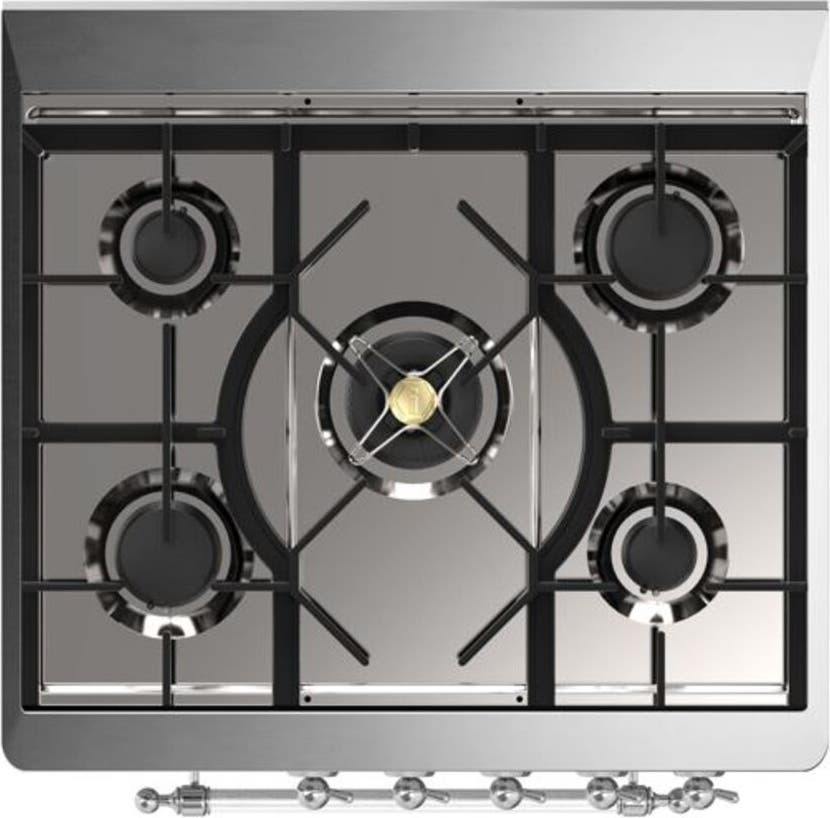 Ilve UM30DNE3BGC Natural Gas In Blue Grey W/ Chrome Trim