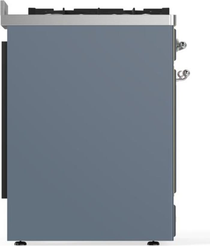 Ilve UM30DNE3BGC Natural Gas In Blue Grey W/ Chrome Trim
