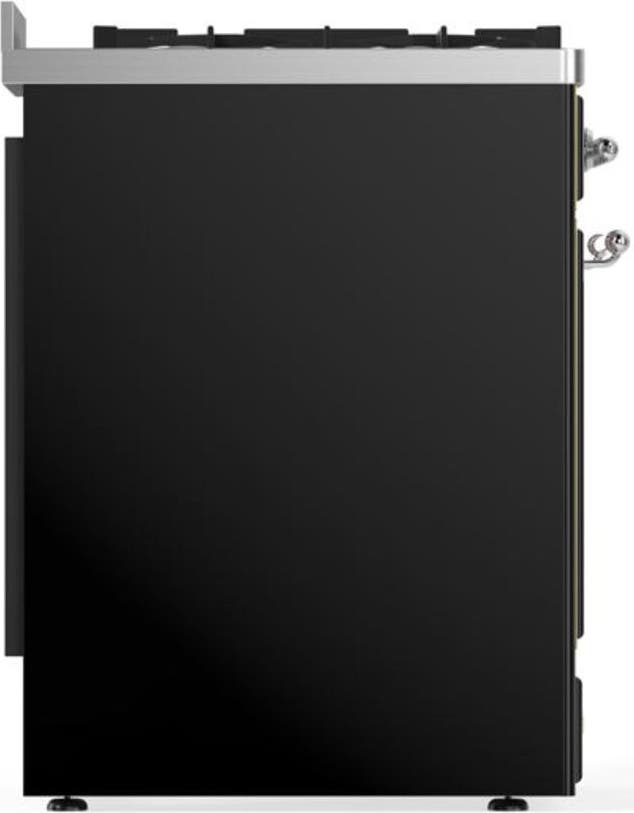 Ilve UM30DNE3BKC Natural Gas In Glossy Black W/ Chrome Trim
